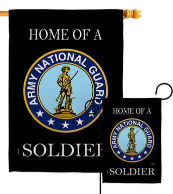 Home of National Guard Soldier - Military Americana Vertical Impressions Decorative Flags HG108468 Made In USA