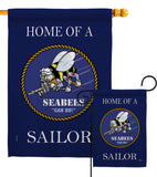 Home of Seabees Sailor - Military Americana Vertical Impressions Decorative Flags HG108469 Made In USA