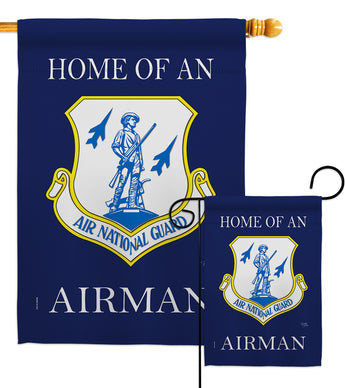 Home of Air National Guard Airman - Military Americana Vertical Impressions Decorative Flags HG108470 Made In USA