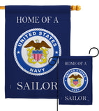 Home of Navy Sailor - Military Americana Vertical Impressions Decorative Flags HG108471 Made In USA