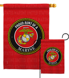 Proud Aunt Marines - Military Americana Vertical Impressions Decorative Flags HG108491 Made In USA