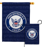 Proud Boyfriend Sailor - Military Americana Vertical Impressions Decorative Flags HG108511 Made In USA