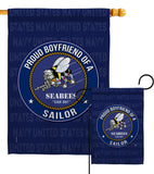 Seabees Proud Boyfriend Sailor - Military Americana Vertical Impressions Decorative Flags HG108512 Made In USA