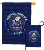 Seabees Proud Girlfriend Sailor - Military Americana Vertical Impressions Decorative Flags HG108548 Made In USA