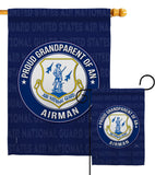 Air Force Proud Grandparent Airman - Military Americana Vertical Impressions Decorative Flags HG108552 Made In USA