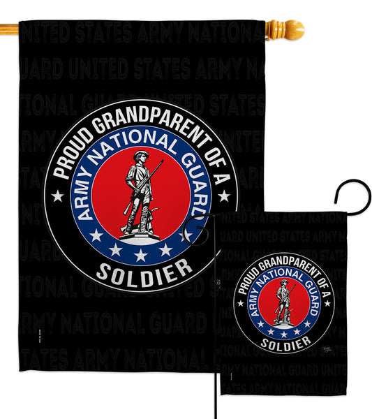 Army Proud Grandparent Soldier - Military Americana Vertical Impressions Decorative Flags HG108555 Made In USA