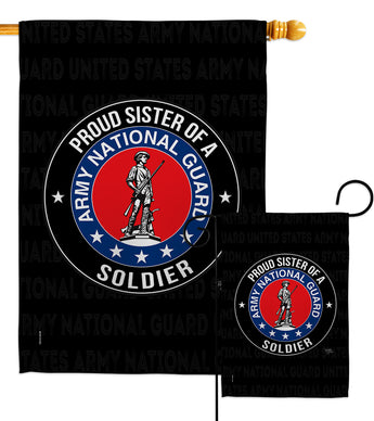Army Proud Sister Soldier - Military Americana Vertical Impressions Decorative Flags HG108582 Made In USA