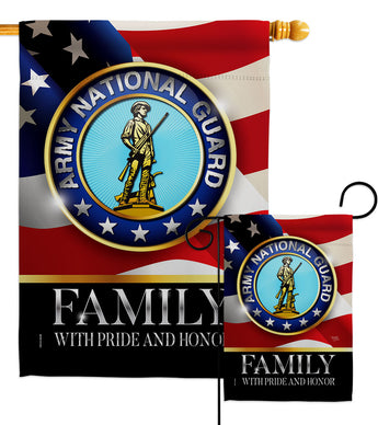 US Army National Guard Family Honor - Military Americana Vertical Impressions Decorative Flags HG108617 Made In USA