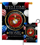 Welcome Home Marine Corp - Military Americana Vertical Impressions Decorative Flags HG108626 Made In USA