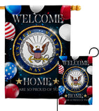 Welcome Home Navy - Military Americana Vertical Impressions Decorative Flags HG108628 Made In USA