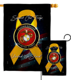 Support Marine Corps - Military Americana Vertical Impressions Decorative Flags HG108645 Made In USA