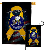 Support Seabees - Military Americana Vertical Impressions Decorative Flags HG108652 Made In USA