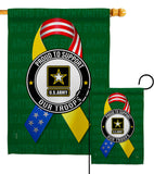 Support Army Troops - Military Americana Vertical Impressions Decorative Flags HG108654 Made In USA