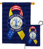 Support Air National Guard Troops - Military Americana Vertical Impressions Decorative Flags HG108657 Made In USA