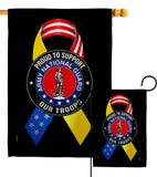 Support Army National Guard Troops - Military Americana Vertical Impressions Decorative Flags HG108658 Made In USA