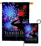 Honoring Who Served - Military Americana Vertical Impressions Decorative Flags HG108668 Made In USA
