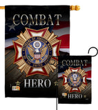 Veterans Hero - Military Americana Vertical Impressions Decorative Flags HG137166 Made In USA