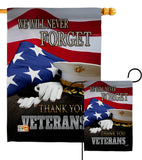 We will Never Forget - Military Americana Vertical Impressions Decorative Flags HG137171 Made In USA