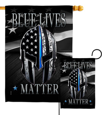 Blue Live Matter - Military Americana Vertical Impressions Decorative Flags HG137293 Made In USA