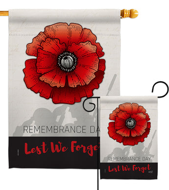 Remembrance Day - Military Americana Vertical Impressions Decorative Flags HG137384 Made In USA