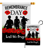 Lest We Forget - Military Americana Vertical Impressions Decorative Flags HG137385 Made In USA