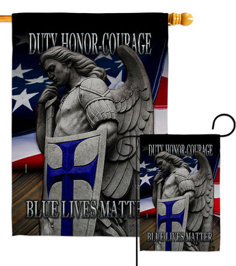 Honor Blue Lives - Military Americana Vertical Impressions Decorative Flags HG137500 Made In USA