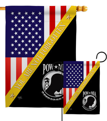 You Not Forgotten - Military Americana Vertical Impressions Decorative Flags HG140014 Made In USA