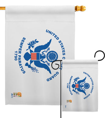 Coast Guard - Military Americana Vertical Impressions Decorative Flags HG140312 Made In USA