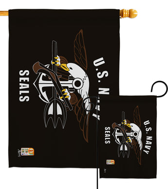 Navy Seals - Military Americana Vertical Impressions Decorative Flags HG140319 Made In USA