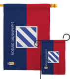 3rd Infantry Division - Military Americana Vertical Impressions Decorative Flags HG140332 Made In USA