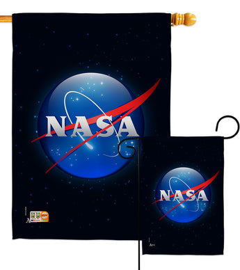 NASA - Military Americana Vertical Impressions Decorative Flags HG140602 Made In USA