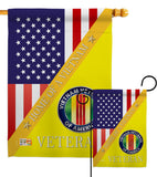 Home of Vietnam - Military Americana Vertical Impressions Decorative Flags HG140612 Made In USA