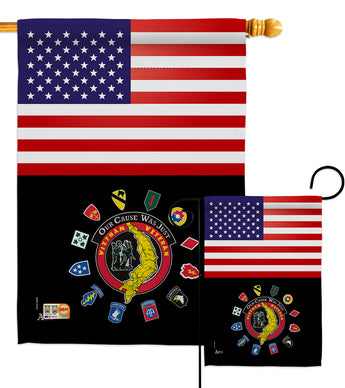 US Vietnam Veteran - Military Americana Vertical Impressions Decorative Flags HG140622 Made In USA