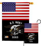 US Navy Seals - Military Americana Vertical Impressions Decorative Flags HG140625 Made In USA