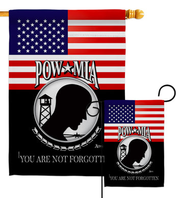 US POW MIA - Military Americana Vertical Impressions Decorative Flags HG140626 Made In USA