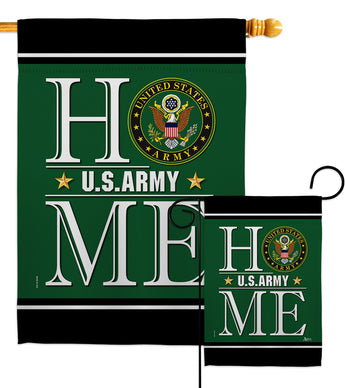 US Army Home - Military Americana Vertical Impressions Decorative Flags HG140630 Made In USA