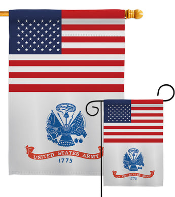 US Army - Military Americana Vertical Impressions Decorative Flags HG140700 Made In USA