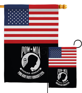 US POW/MIA - Military Americana Vertical Impressions Decorative Flags HG140732 Made In USA