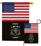 US Special Forces - Military Americana Vertical Impressions Decorative Flags HG140733 Made In USA