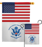 US Coast Guard - Military Americana Vertical Impressions Decorative Flags HG140734 Made In USA