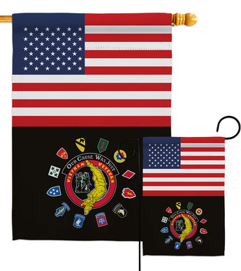 US Vietnam Veteran - Military Americana Vertical Impressions Decorative Flags HG140736 Made In USA