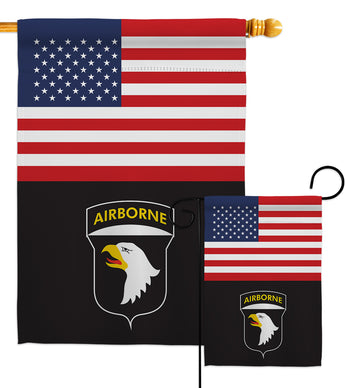 US 101st. Airborne - Military Americana Vertical Impressions Decorative Flags HG140737 Made In USA