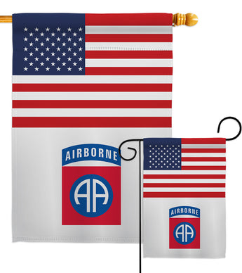 US 82nd. Airborne - Military Americana Vertical Impressions Decorative Flags HG140738 Made In USA