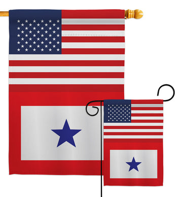 US Blue Star - Military Americana Vertical Impressions Decorative Flags HG140743 Made In USA