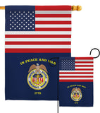 US Merchant Marine - Military Americana Vertical Impressions Decorative Flags HG140745 Made In USA