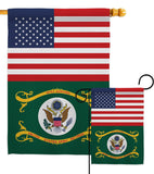 US Retired Army - Military Americana Vertical Impressions Decorative Flags HG140747 Made In USA