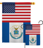 US Retired Air Force - Military Americana Vertical Impressions Decorative Flags HG140748 Made In USA