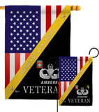 Home of US Airborne - Military Americana Vertical Impressions Decorative Flags HG140890 Made In USA