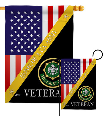 Home of 2nd Cavalry Regiment - Military Americana Vertical Impressions Decorative Flags HG140895 Made In USA