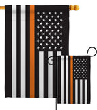 US Thin Orange Line - Military Americana Vertical Impressions Decorative Flags HG140911 Made In USA